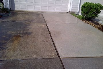 power washed driveway