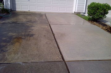 power washed driveway