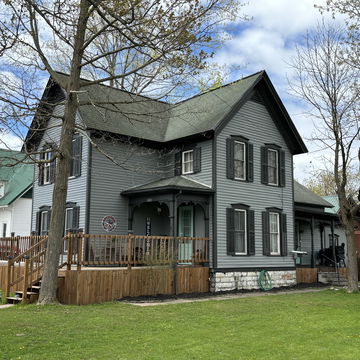 black painted exterior