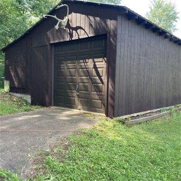 dark brown shed