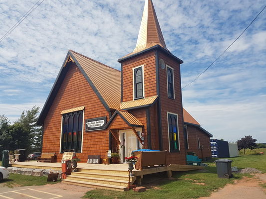 dark grey aging house